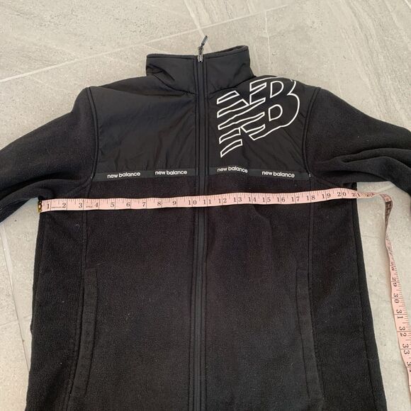 New Balance Men’s Zip Up Fleece  Black Jacket Size Small - Picture 5 of 6
